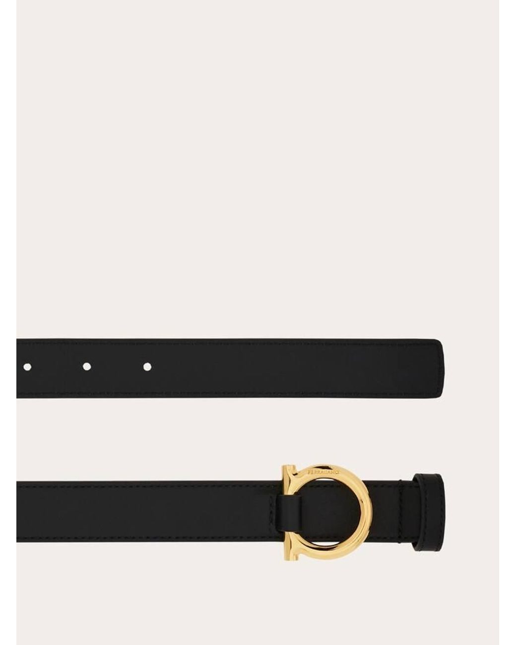 Ferragamo White Gancini Belt