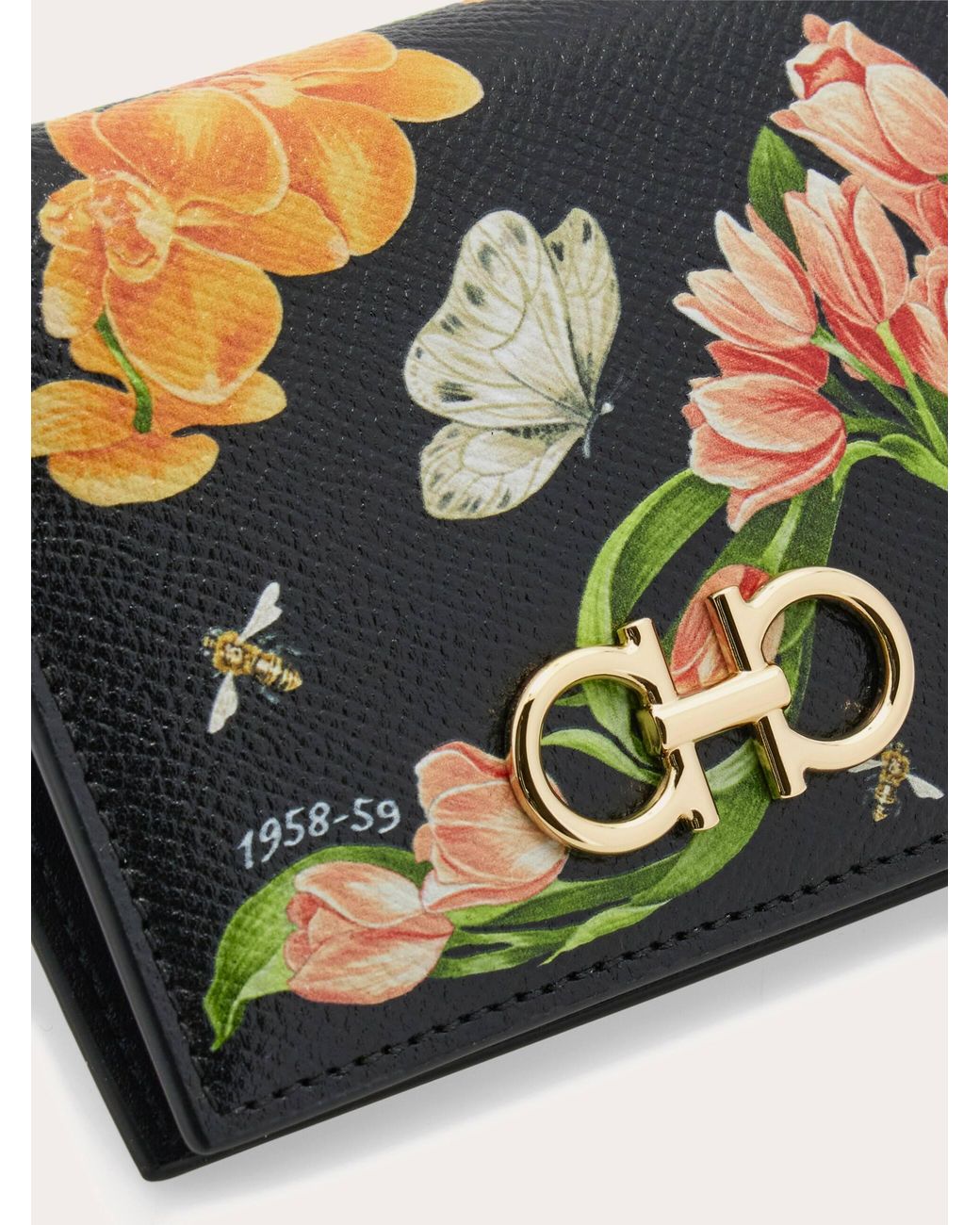 Ferragamo Multicolor Gancini Compact Wallet