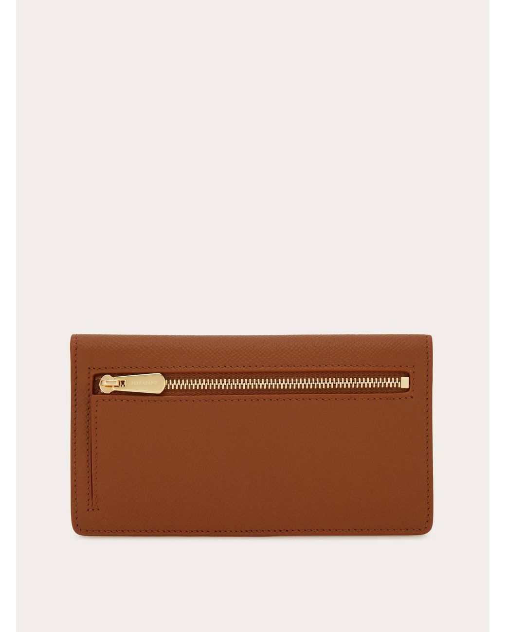 Ferragamo Brown Gancini Continental Wallet