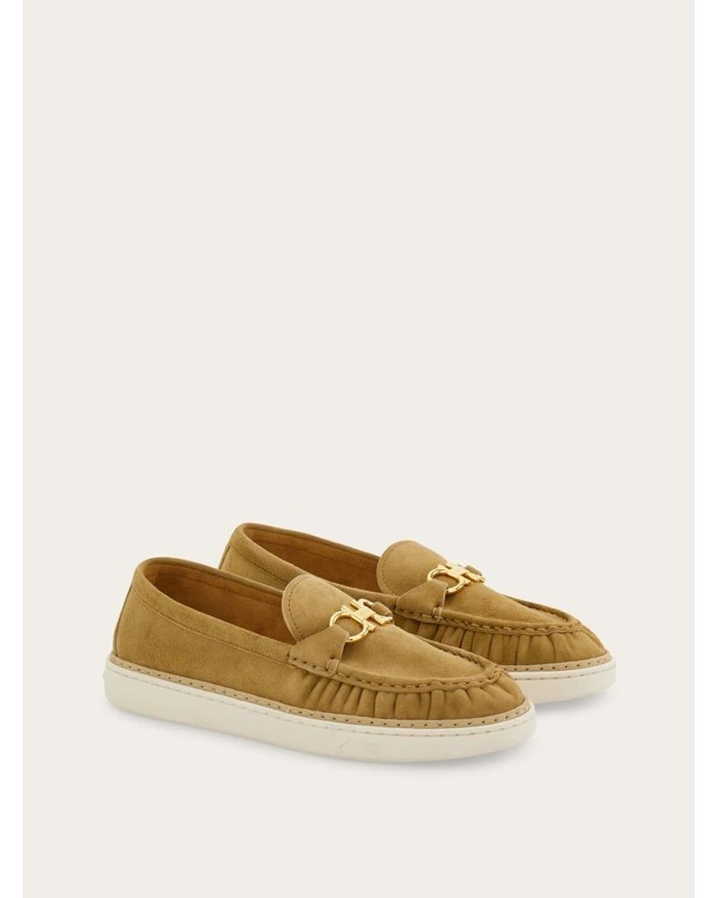 Ferragamo Natural Gancini Ornament Loafer .5