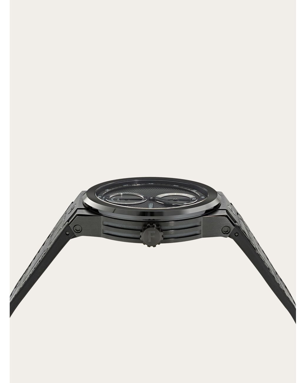 Ferragamo Black F-80 Auto Manufacture Watch for men