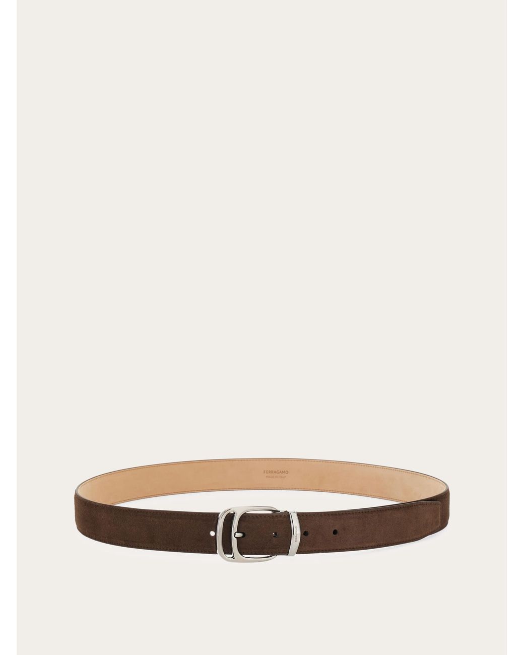 Ferragamo Brown Adjustable Belt for men