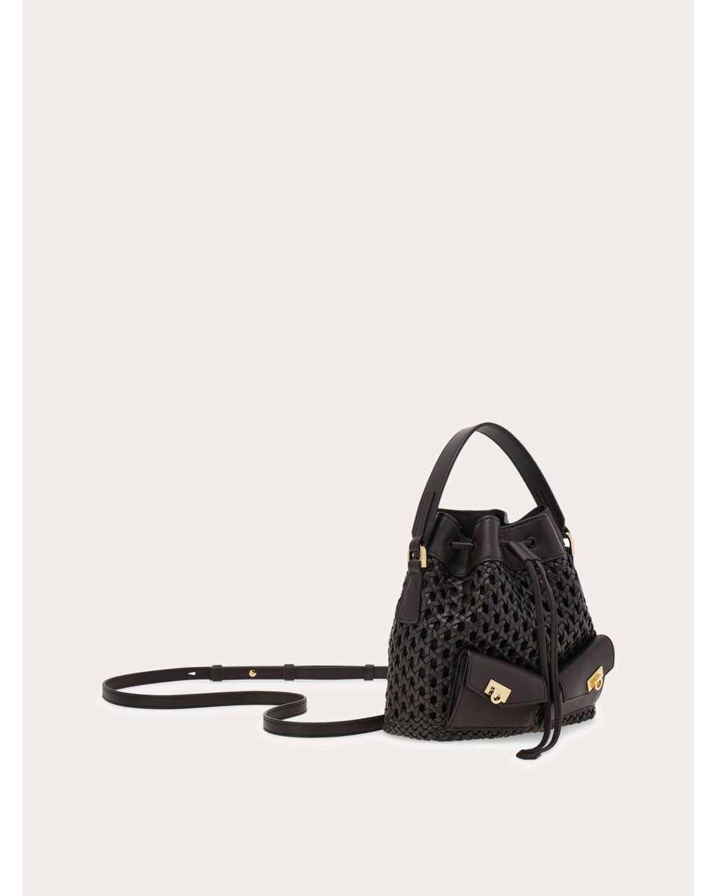Ferragamo Black Multipocket Bucket Bag