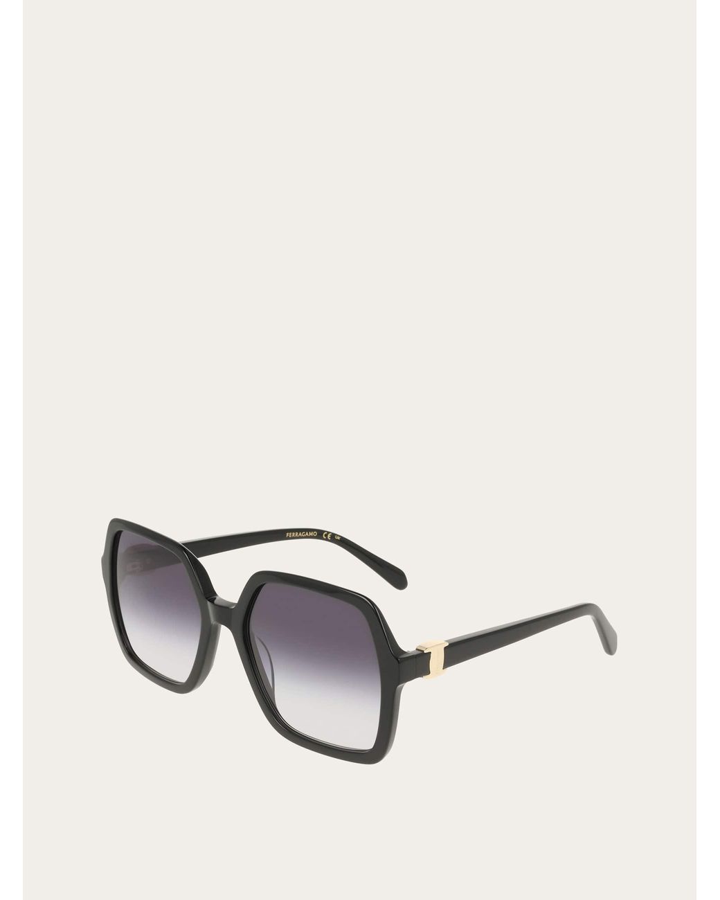 Ferragamo Black Square Frame Sunglasses