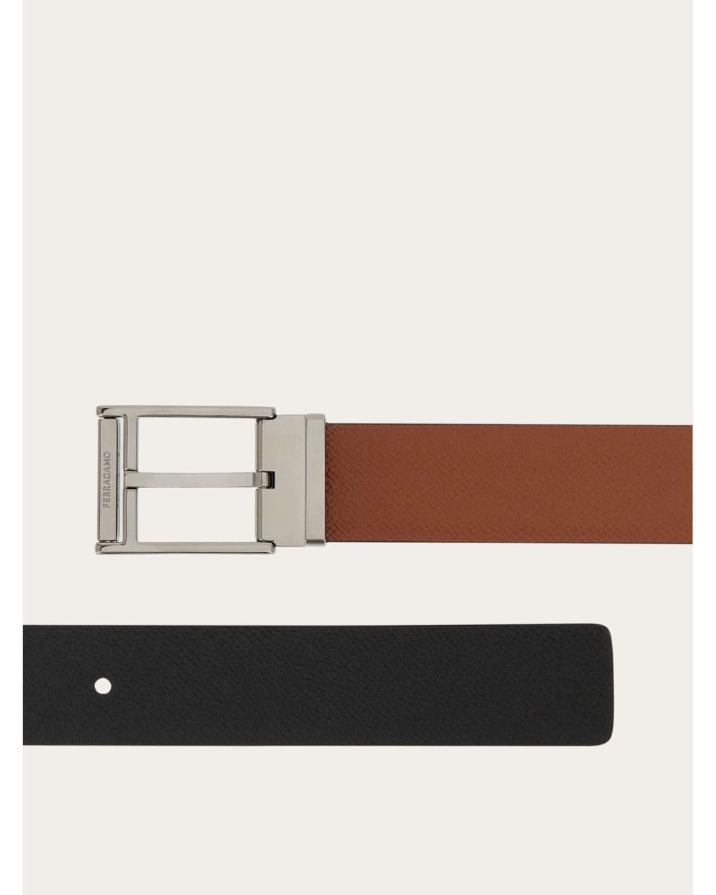 Ferragamo Brown Reversible And Adjustable Belt for men