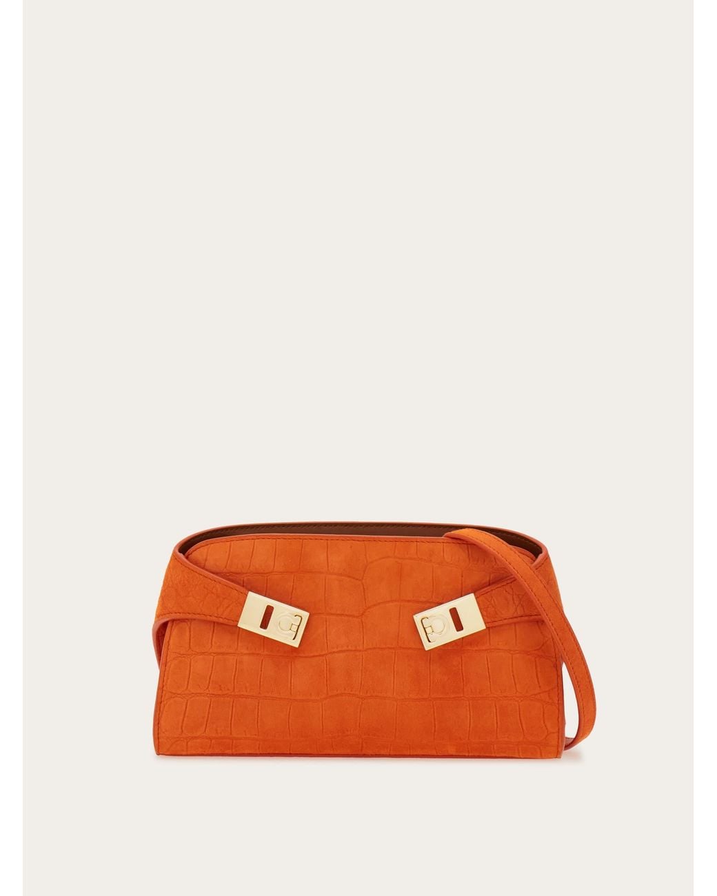Ferragamo Orange Hug Mini Crossbody Bag