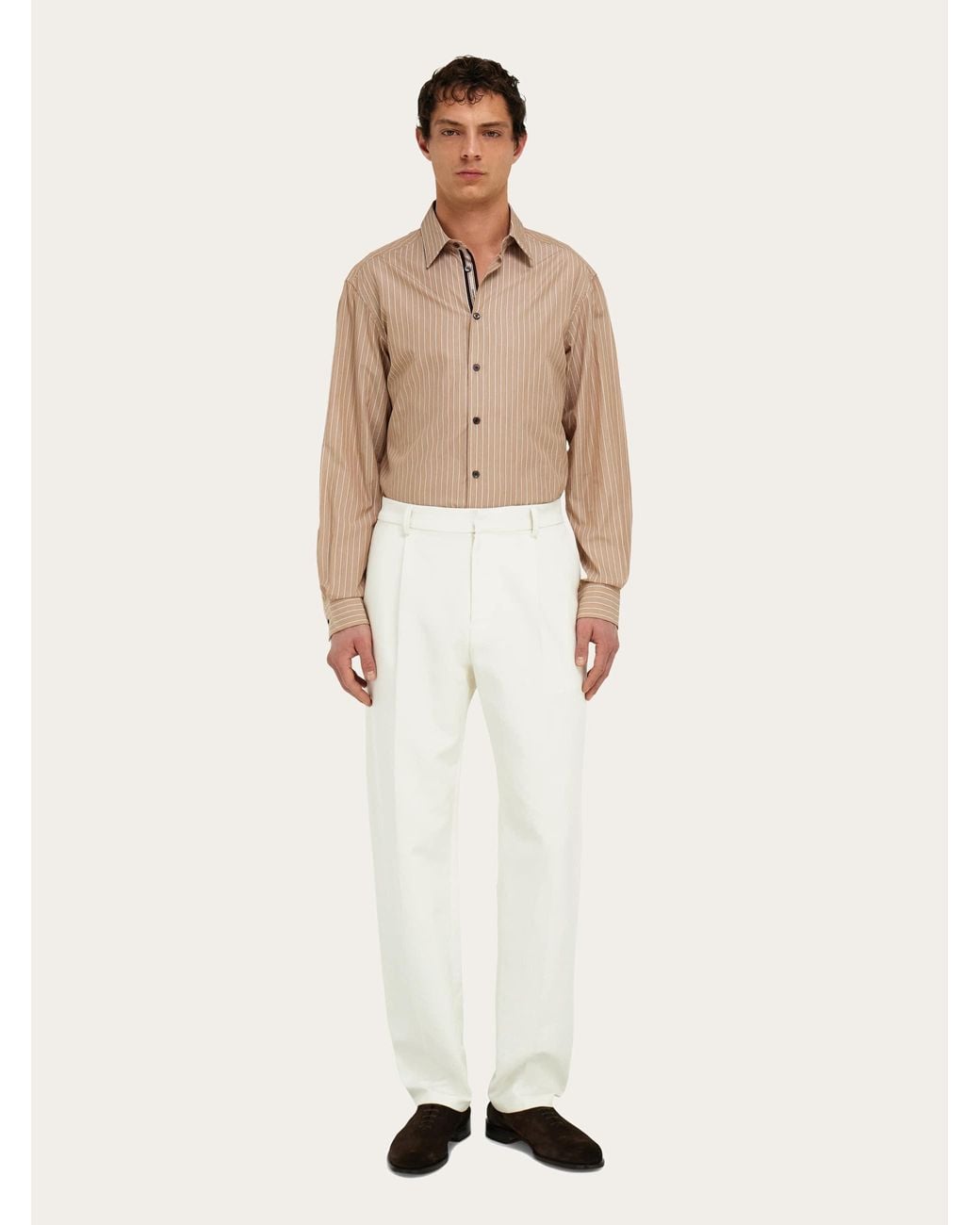 Ferragamo White Tailored Trousers for men