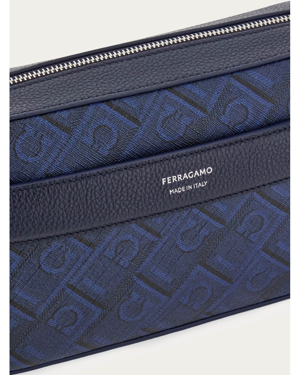 Ferragamo Blue Monogram Crossbody Bag for men