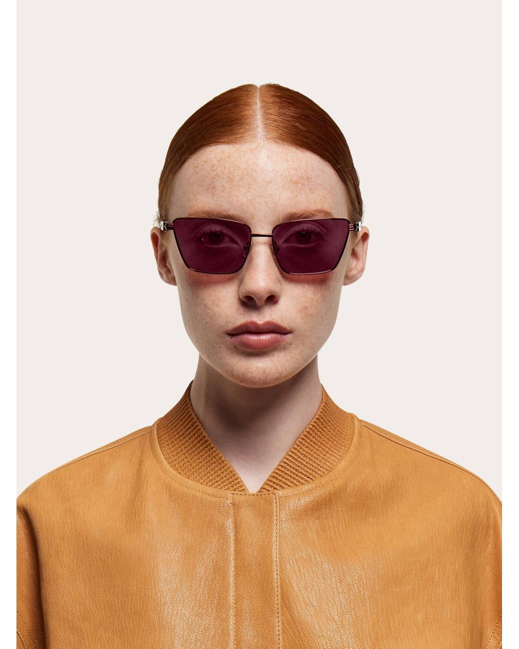 Ferragamo Pink Butterfly Frame Sunglasses