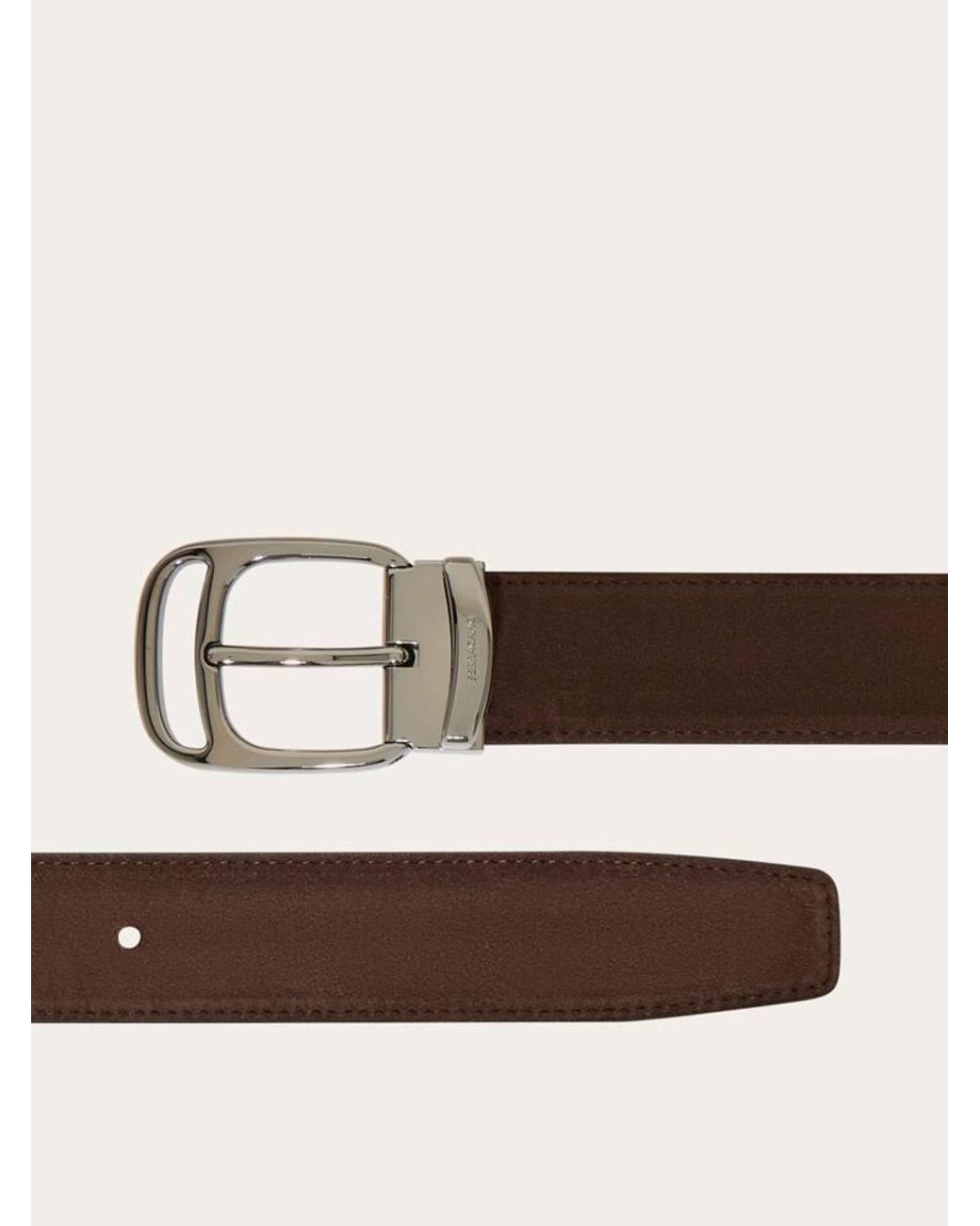 Ferragamo Brown Adjustable Belt for men