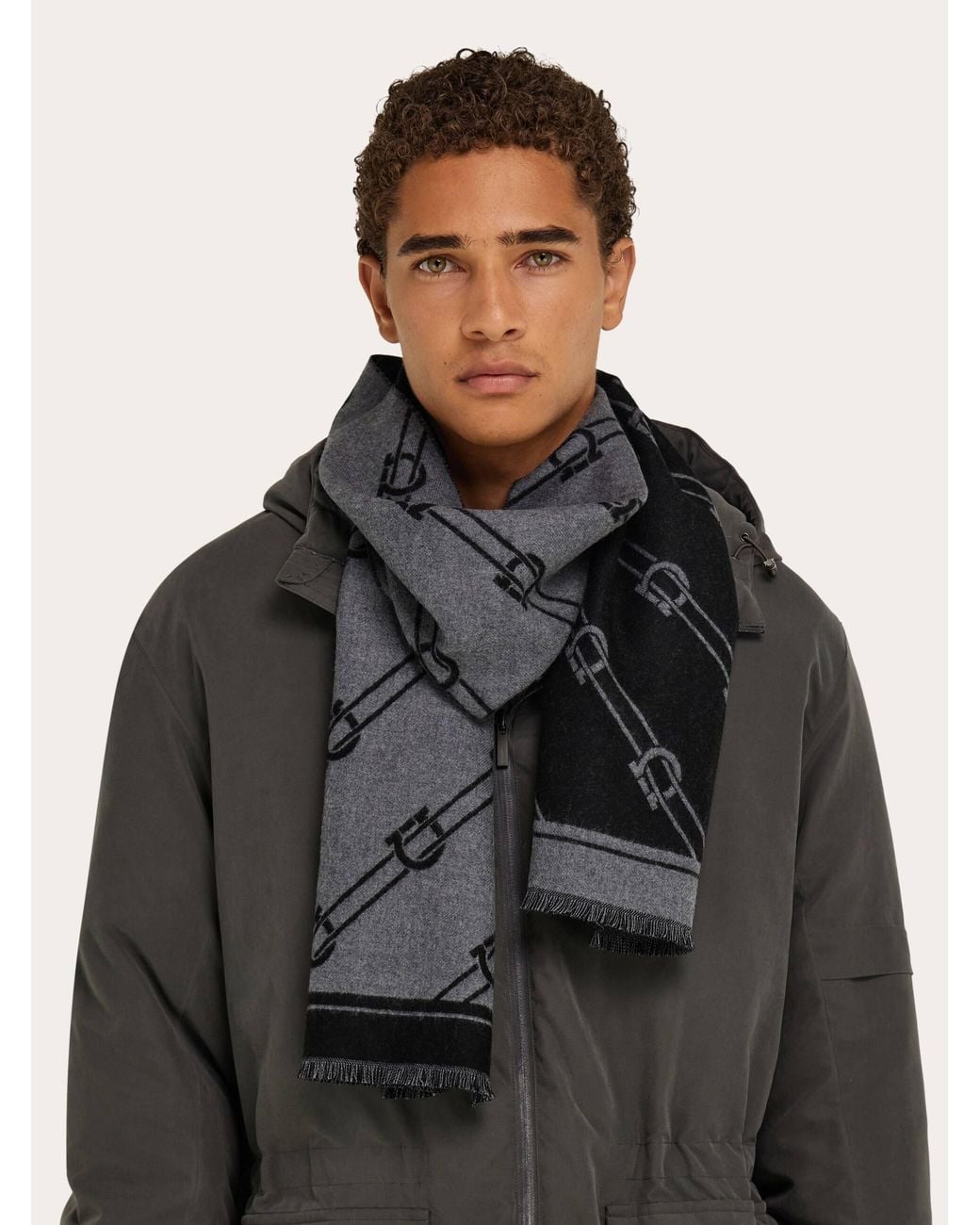 Uomo Sciarpa di Ferragamo in Black da Uomo