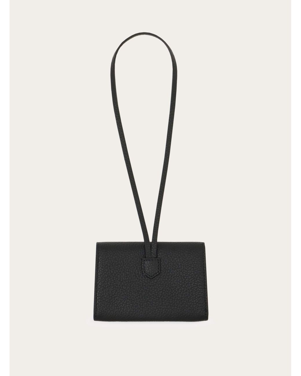 Ferragamo Black Card Holder Charm