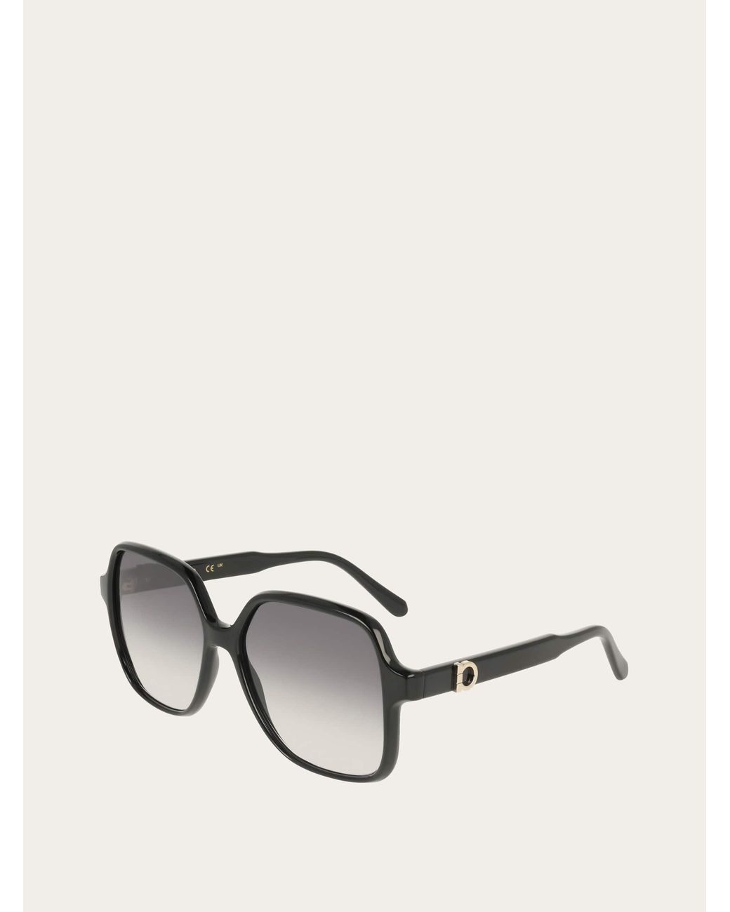 Ferragamo Black Square Frame Sunglasses