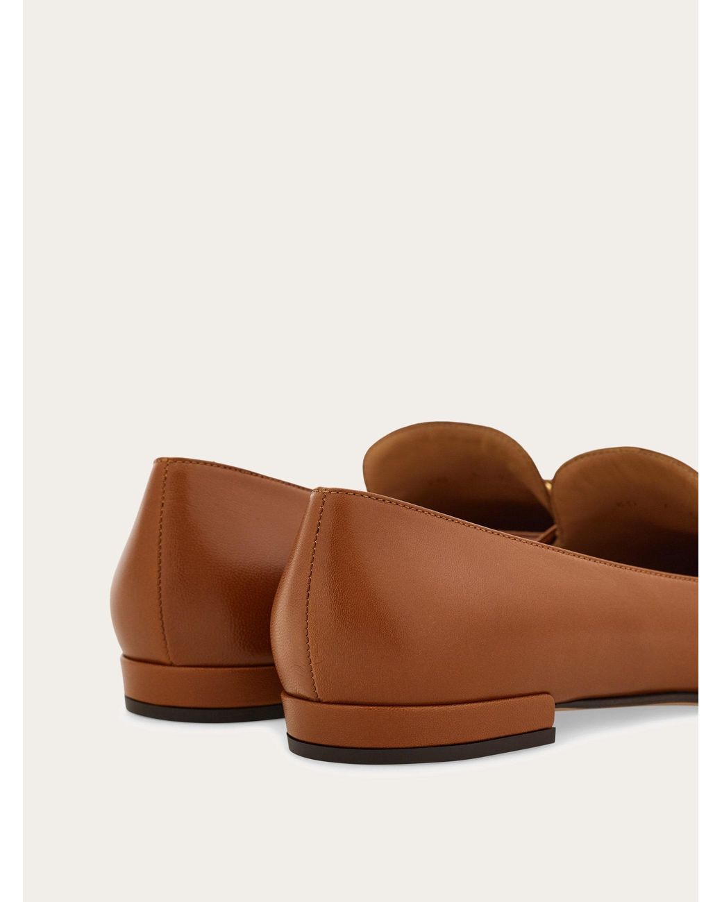 Ferragamo Brown Gancini Ornament Loafer