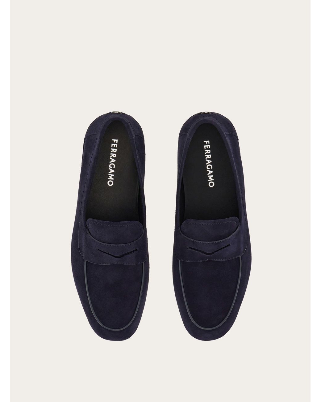 Ferragamo Blue Suede Loafer for men