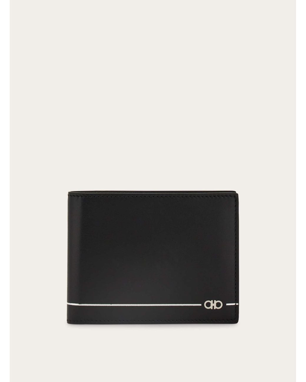 Ferragamo Black Gancini Wallet for men