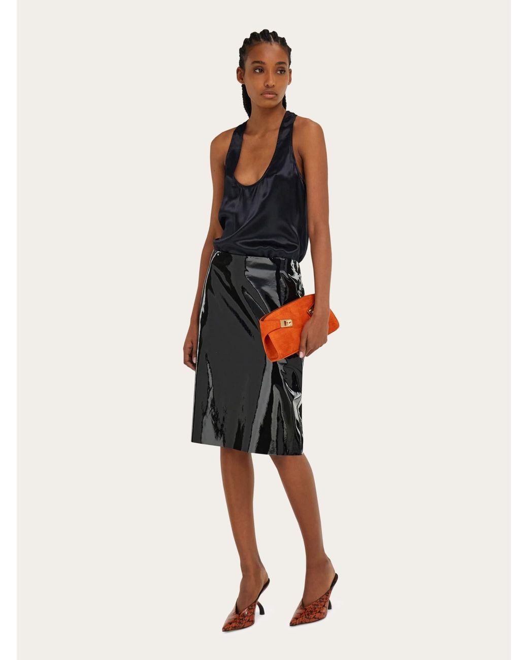 Ferragamo Orange Hug Mini Crossbody Bag