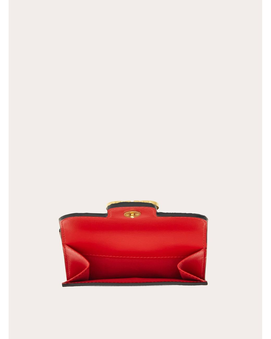 Ferragamo Black Gancini Compact Wallet
