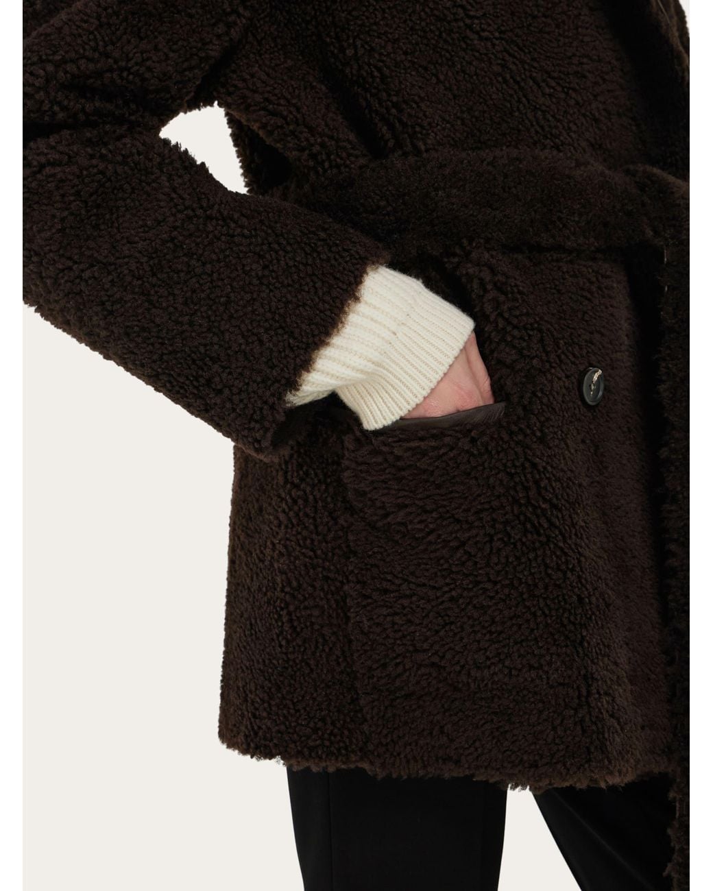 Ferragamo Black Reversible Shearling Jacket