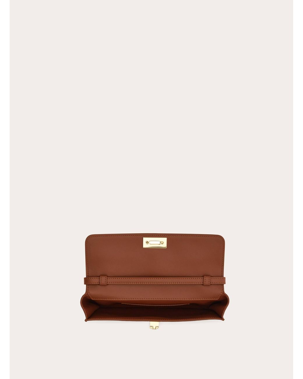 Ferragamo Brown Flat Gancini Minibag