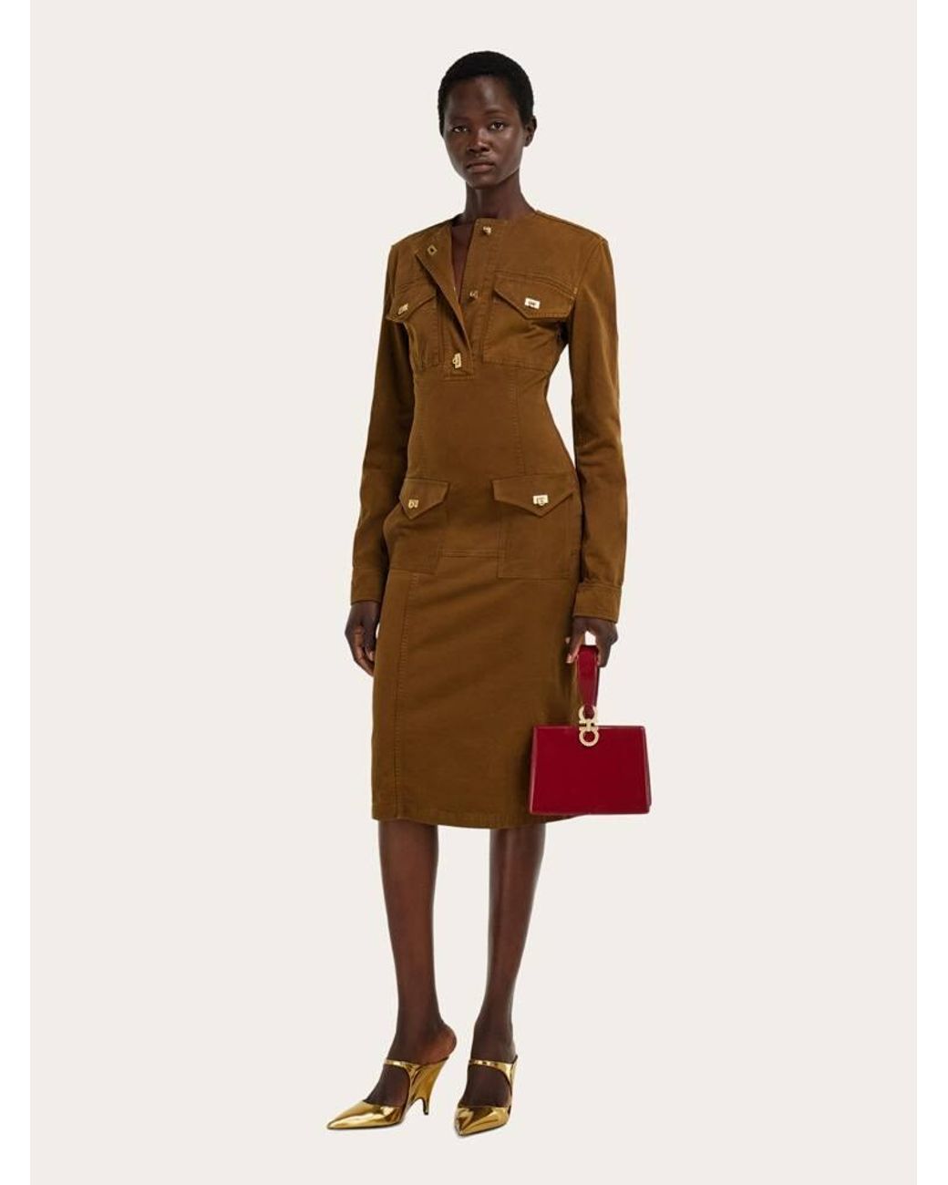 Ferragamo Red Mini Clutch