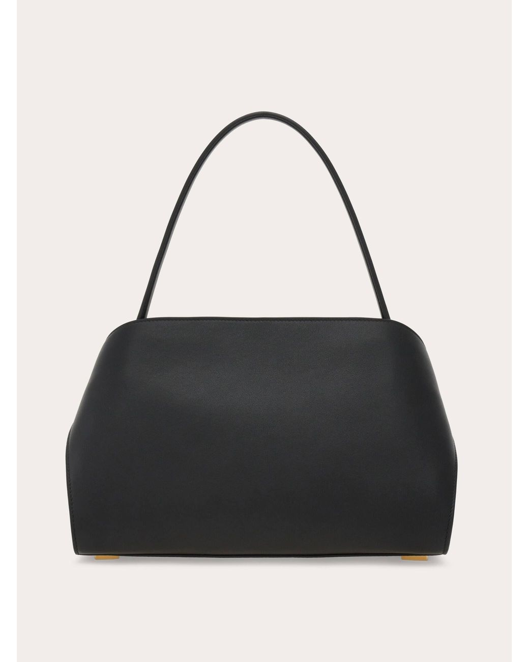 Ferragamo Black Hug Soft Bicolor Shoulder Bag (M)