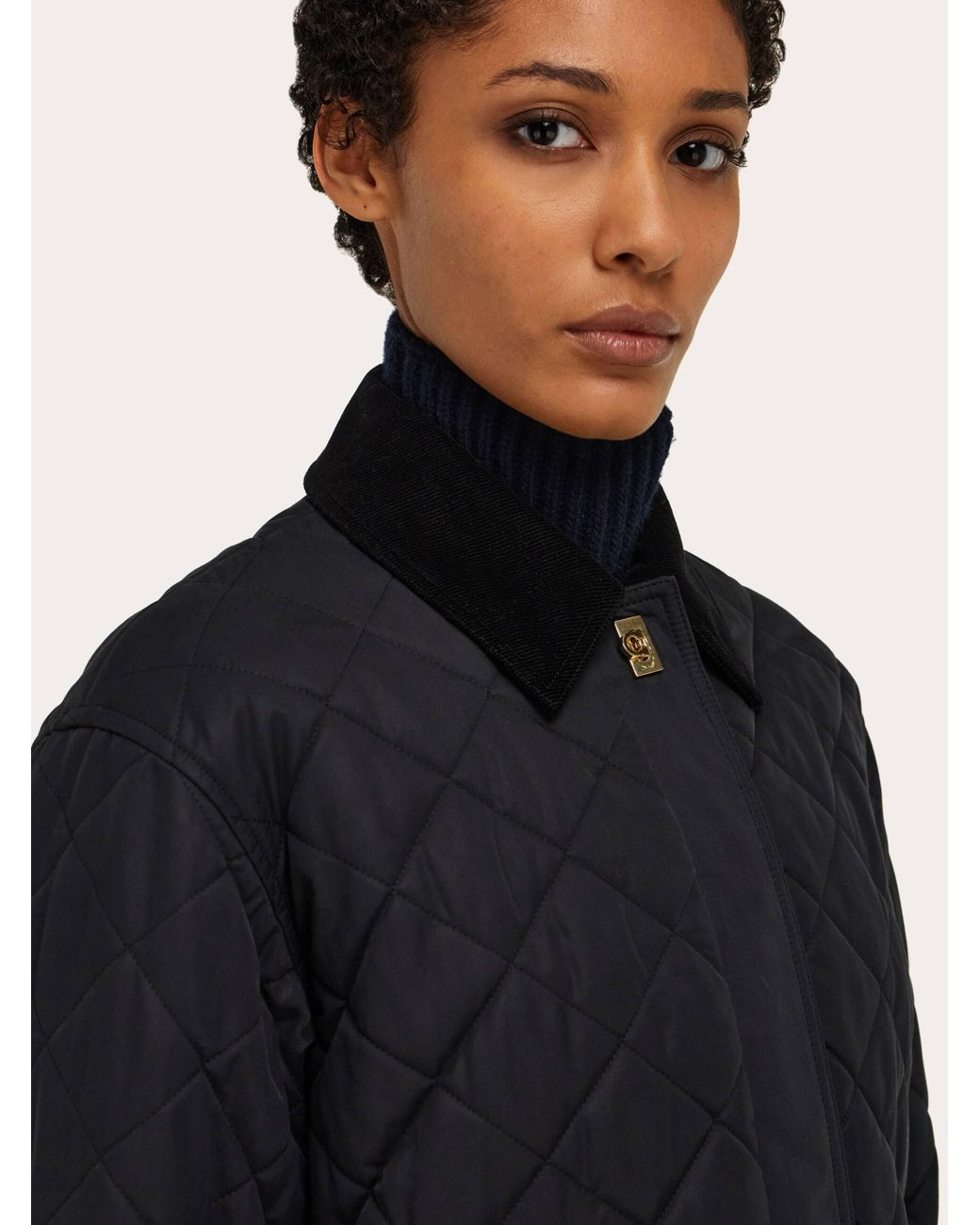 Ferragamo Blue Padded Blouson