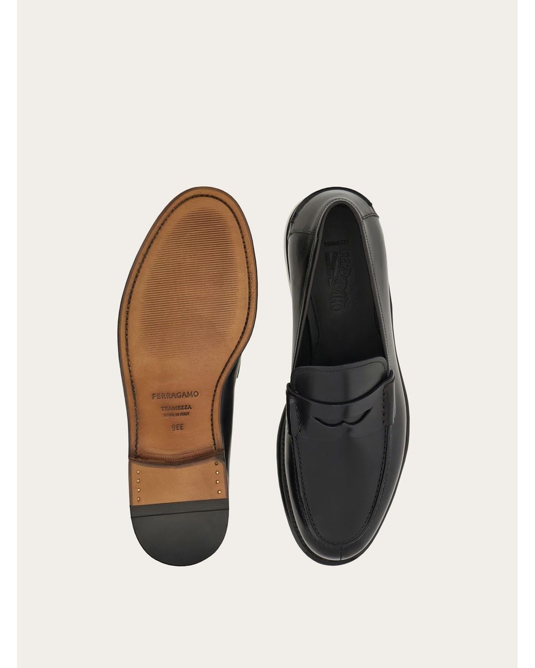 Ferragamo White Tramezza Penny Loafer for men