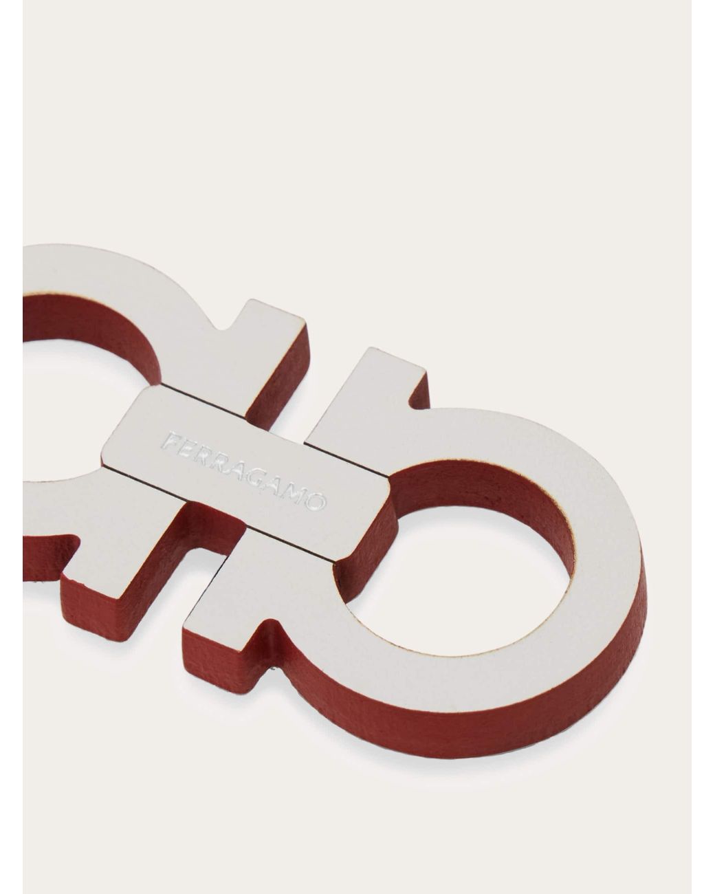 Ferragamo Natural Gancini Keychain for men