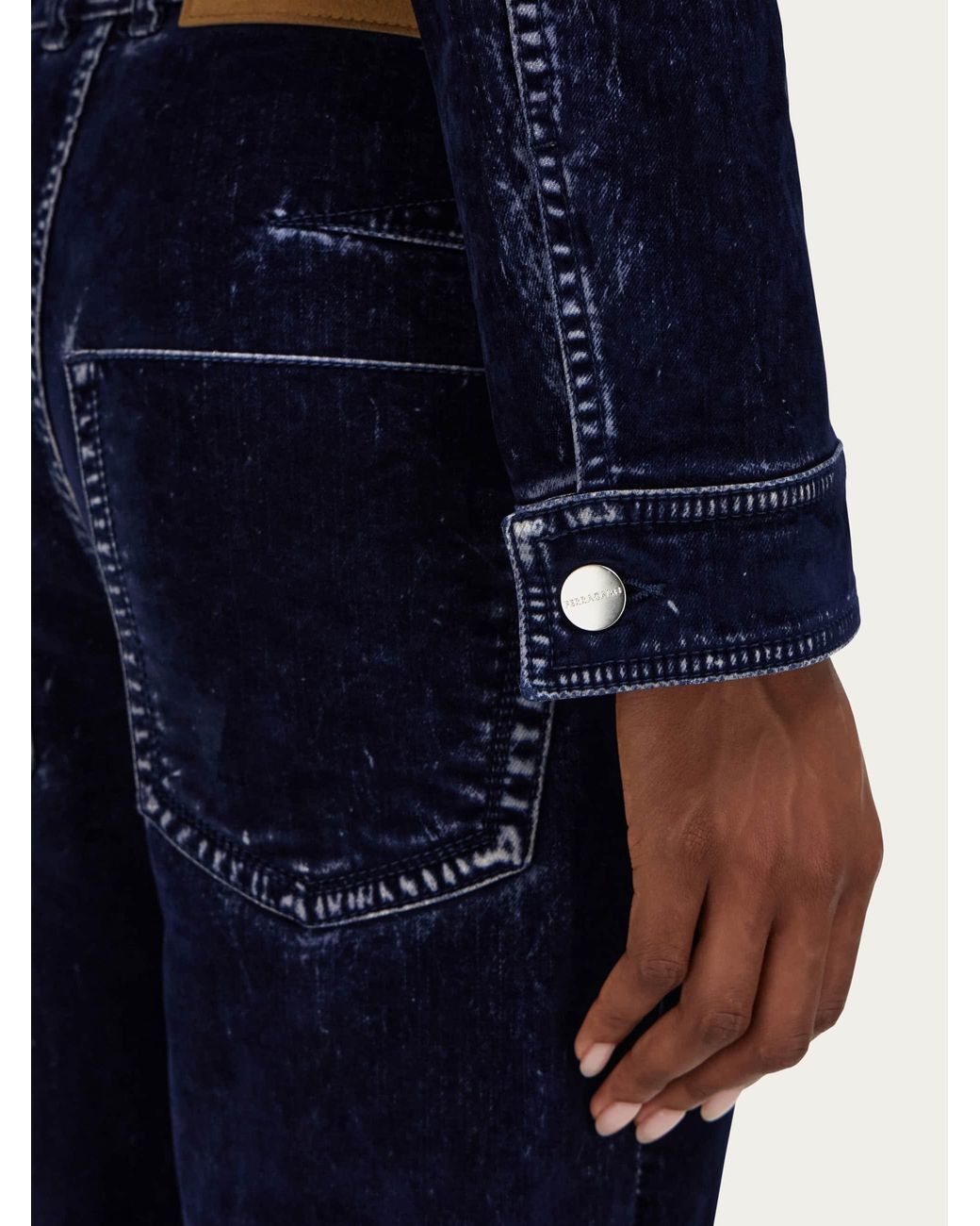 Ferragamo Blue Boxy Jacket