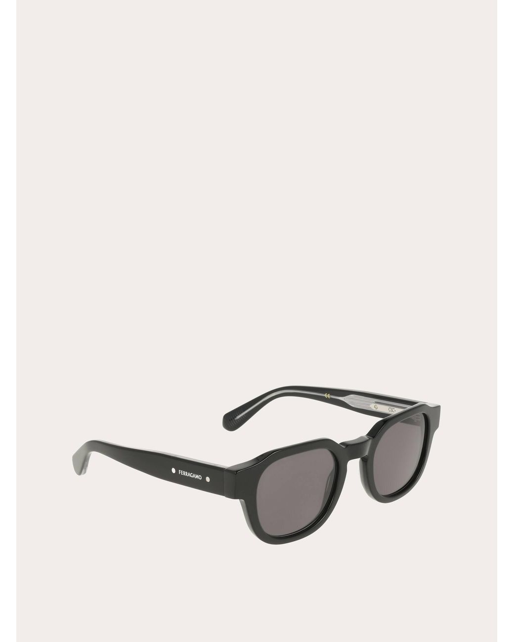 Ferragamo Black Round Frame Sunglasses