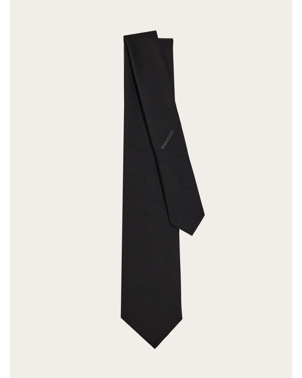 Ferragamo Black Jacquard Tie for men
