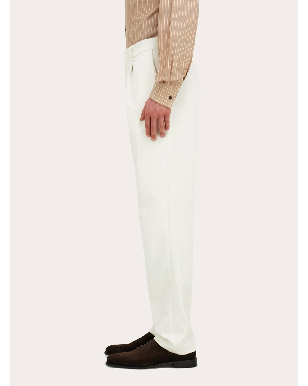 Ferragamo White Tailored Trousers for men