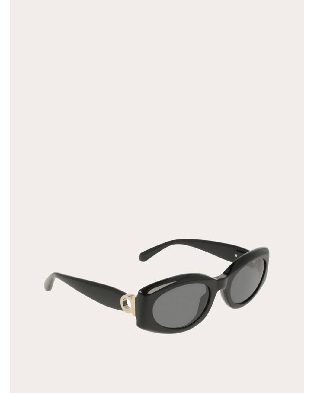 Ferragamo Black Rectangular Frame Sunglasses