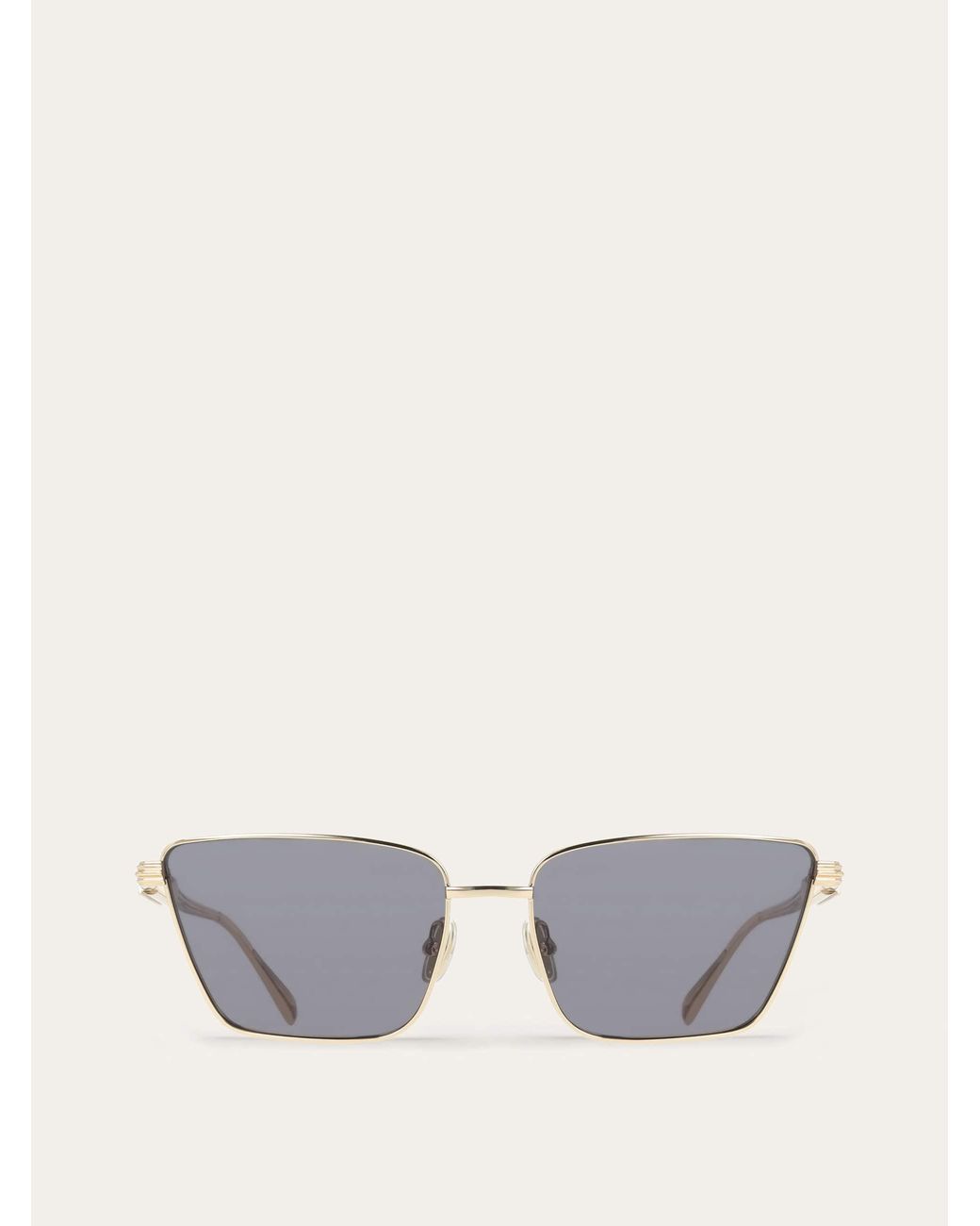 Ferragamo White Butterfly Frame Sunglasses