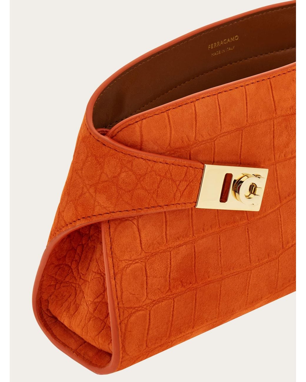 Ferragamo Orange Hug Mini Crossbody Bag