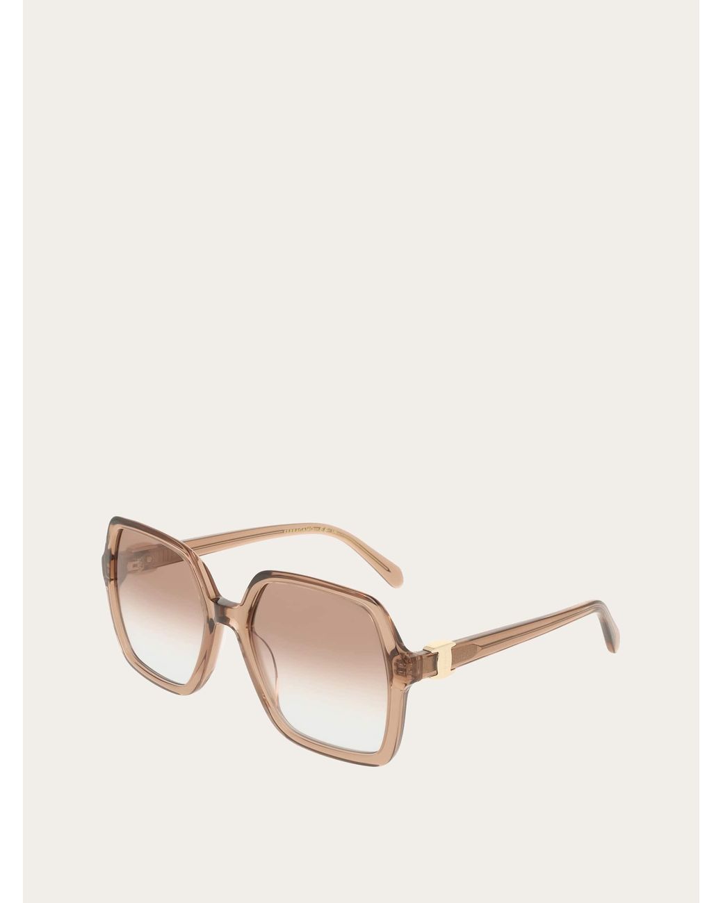 Ferragamo Natural Square Frame Sunglasses