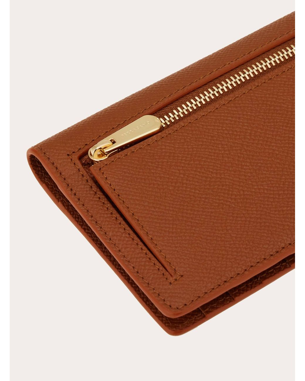 Ferragamo Brown Gancini Continental Wallet