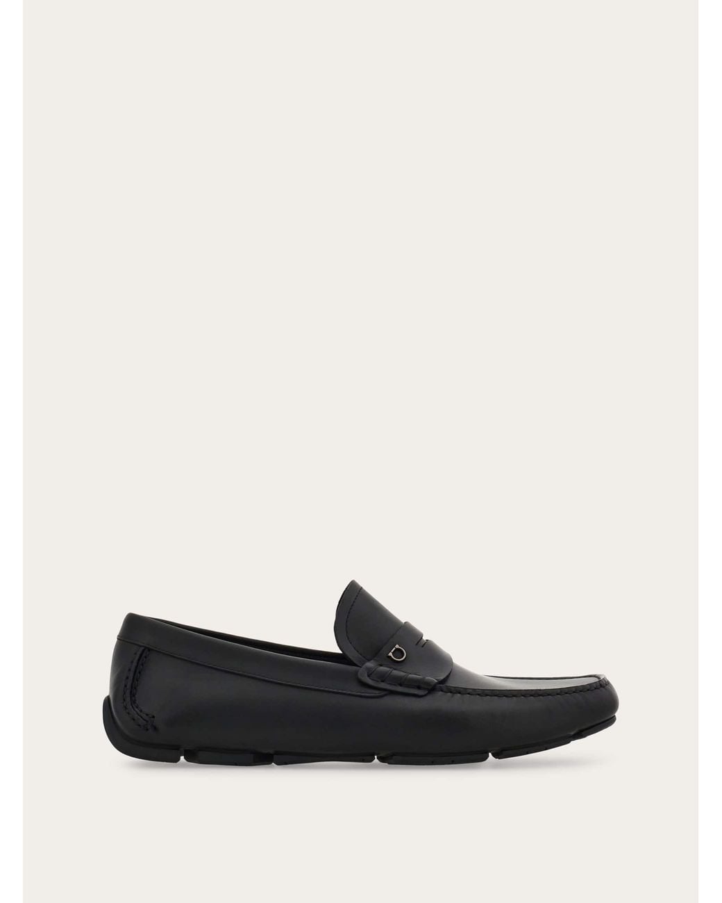 Ferragamo White Penny Driver for men