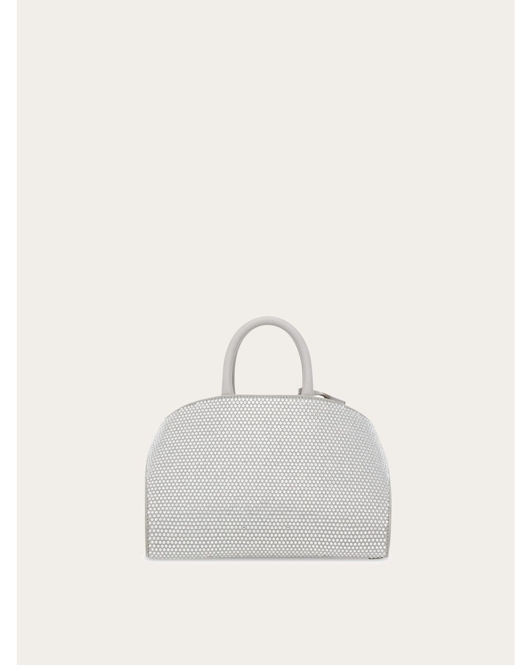 Ferragamo Natural Hug Handbag With Crystals (Xs)