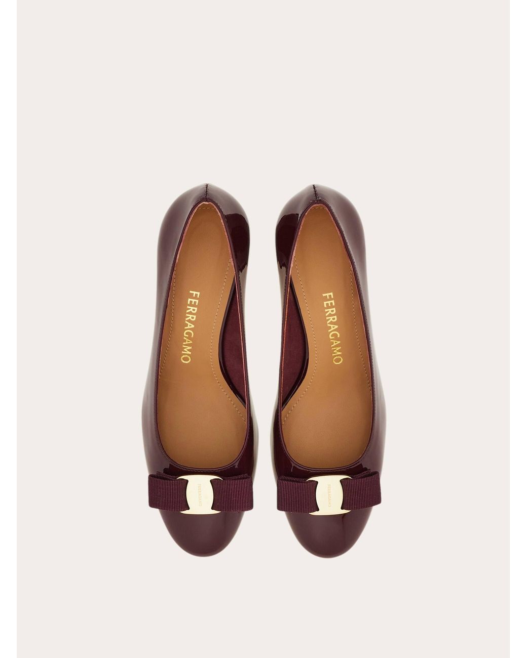 Ferragamo Purple Vara Bow Block Heel Pump