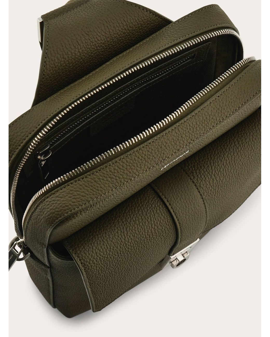 Ferragamo Green Hug Buckle Sling Bag for men