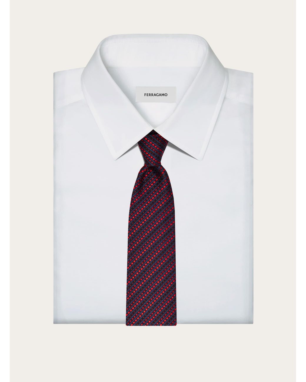 Ferragamo Purple Dots Jacquard Tie for men