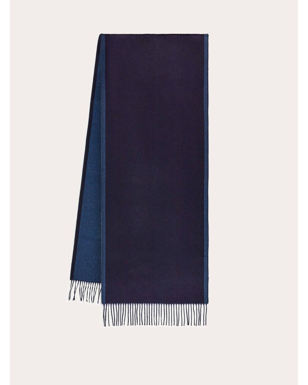 Ferragamo Blue Doubler Silk Scarf - 525501 for men