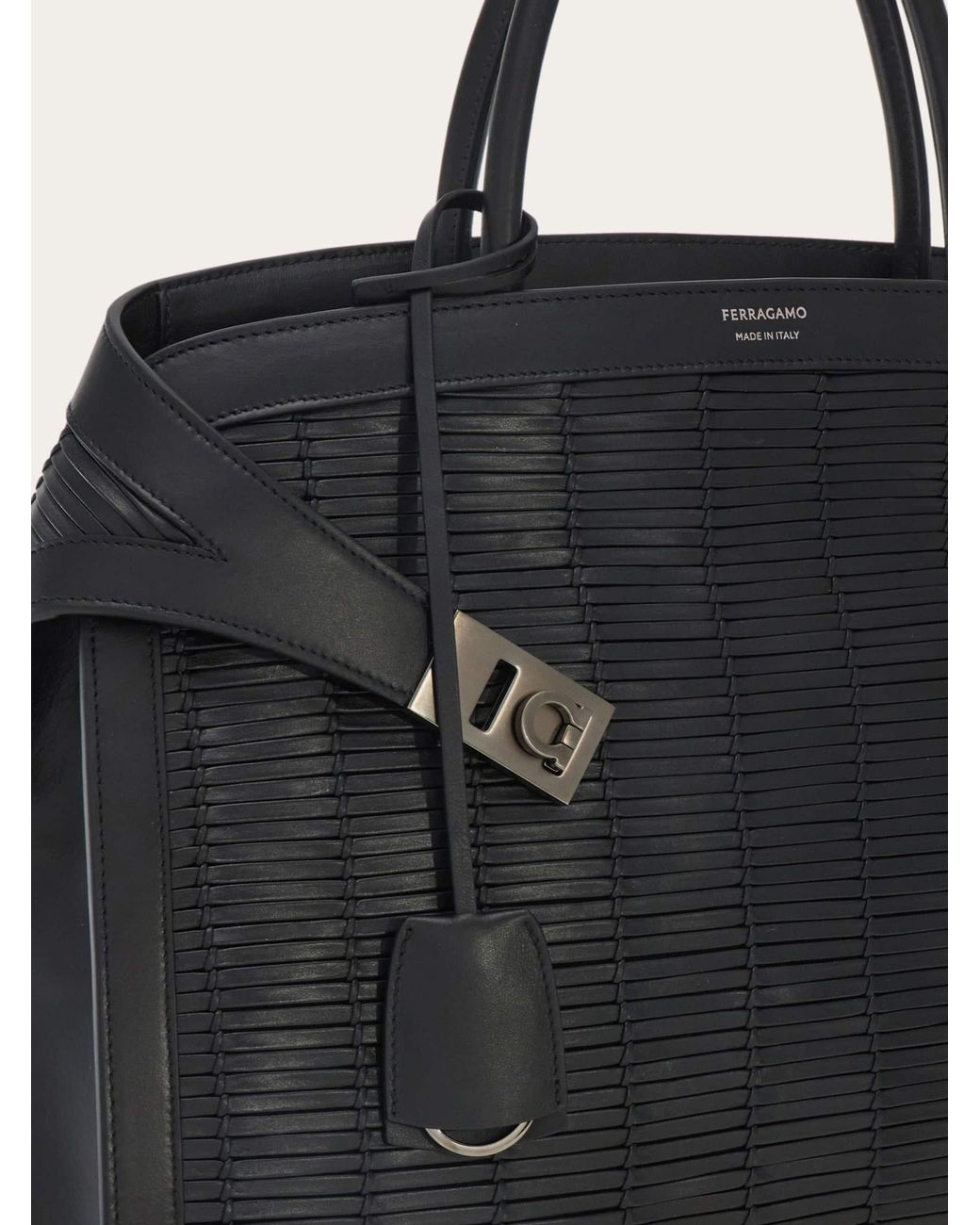 Ferragamo Black Hug Briefcase (S) for men