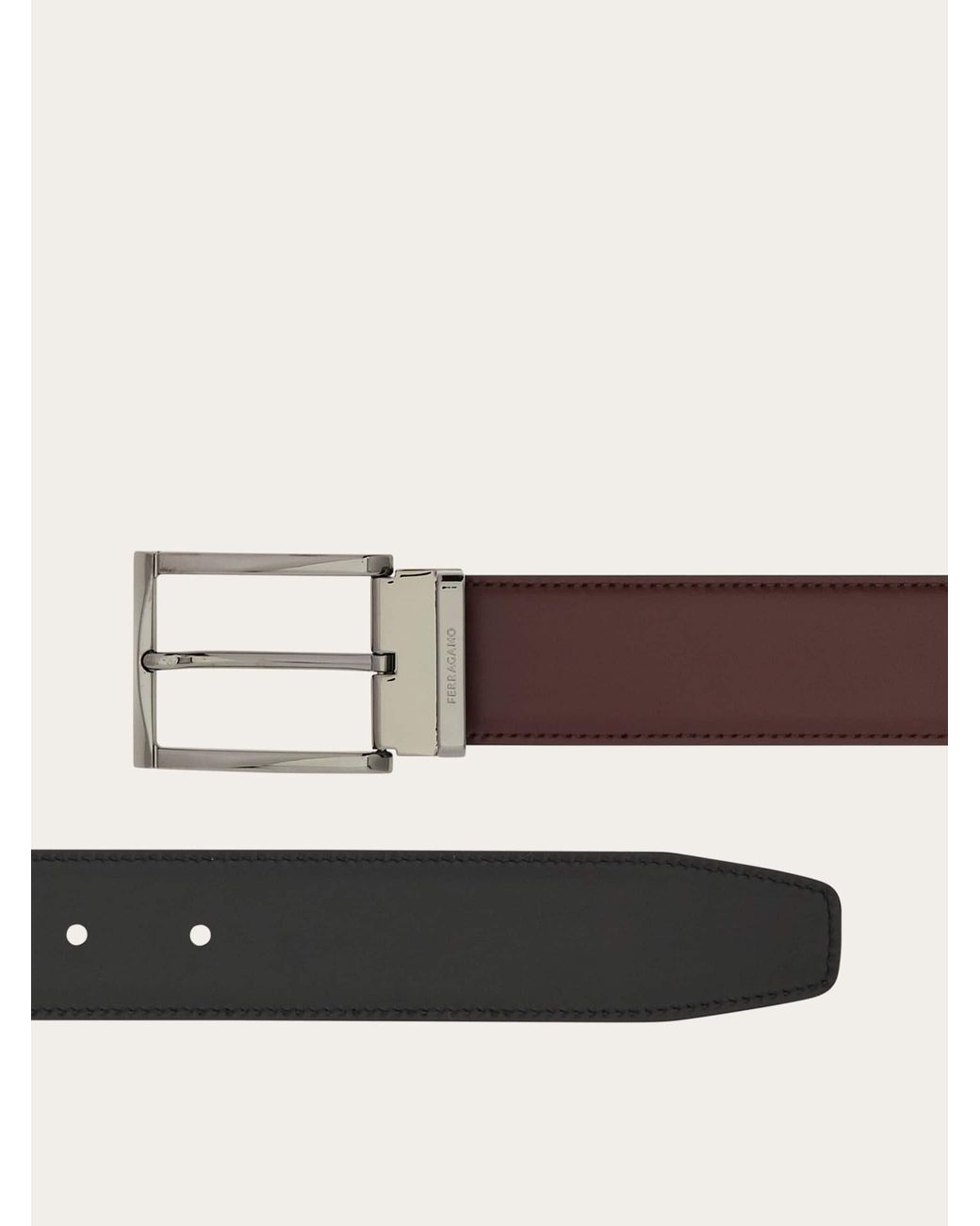 Ferragamo Brown Reversible And Adjustable Belt for men
