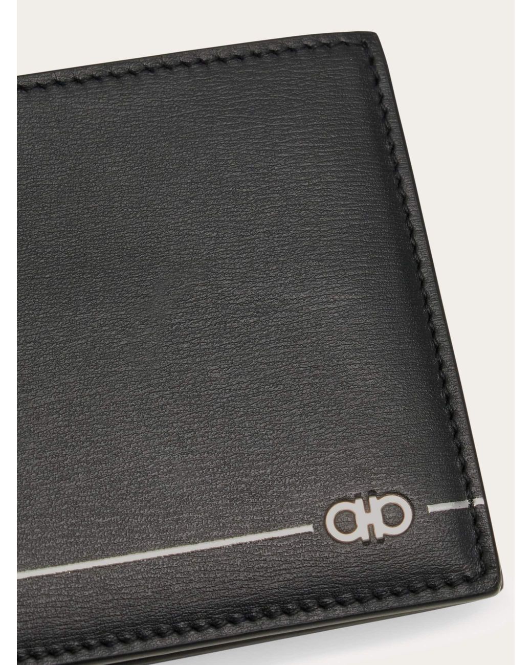 Ferragamo Black Gancini Wallet for men
