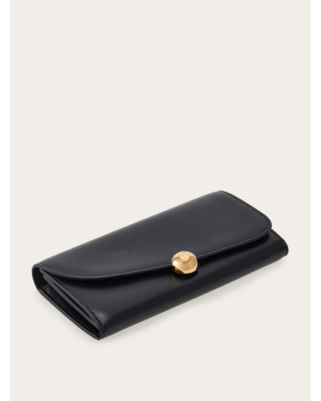 【関税負担】 FERRAGAMO VARA FLAP WALLET ferragamo-Black-Asymmetrical-