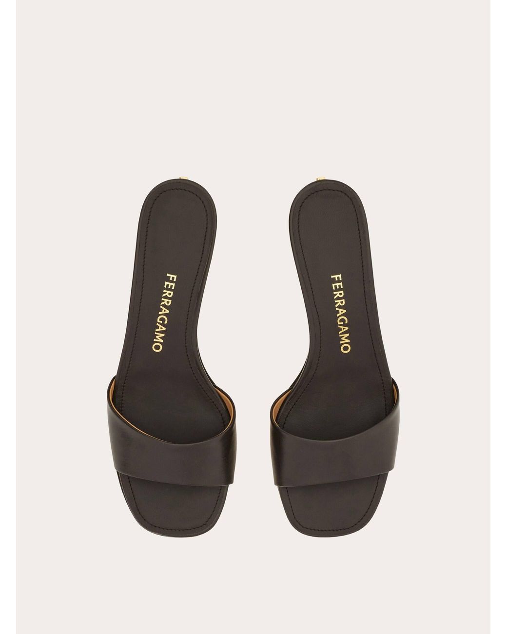 Ferragamo Natural Low Heeled Slide