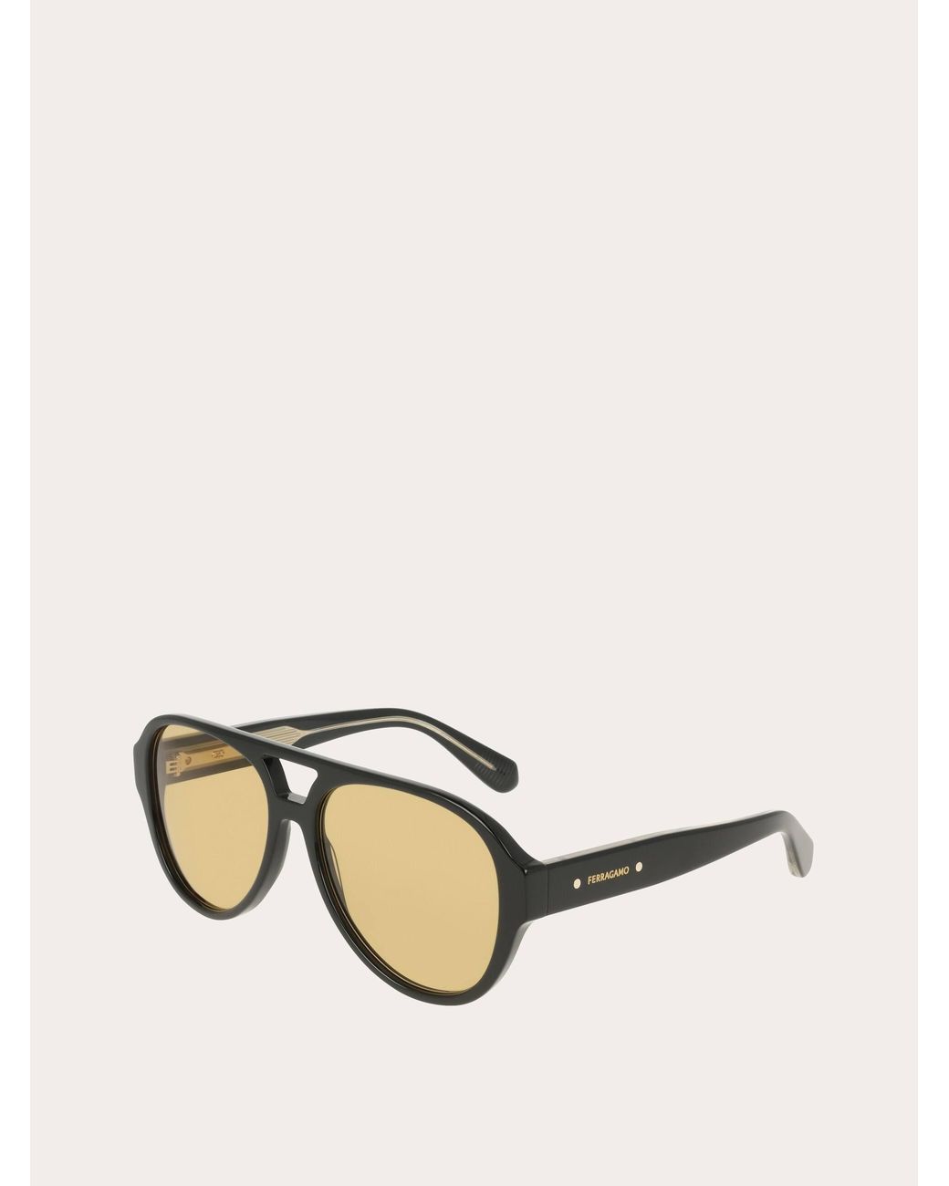 Ferragamo Natural Aviator Frame Sunglasses